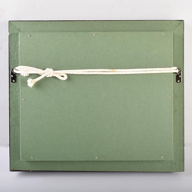 リモージュ磁器　七宝焼　リモージュ・エマイユ　冬景色文額　額装　G　R7857B