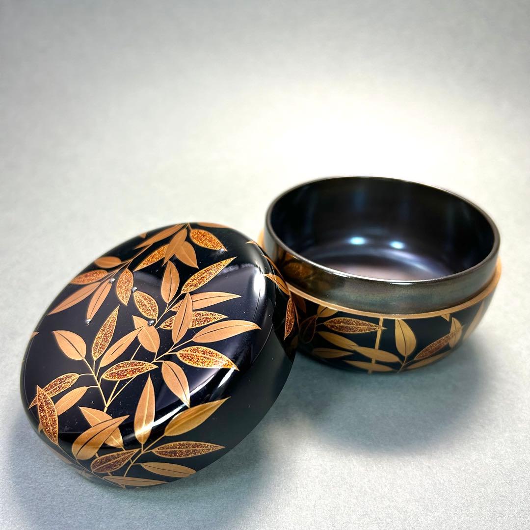 棗　『村田宗覚　笹蒔絵』　惺斎好写　平棗　お茶道具　茶道　共箱　工芸品