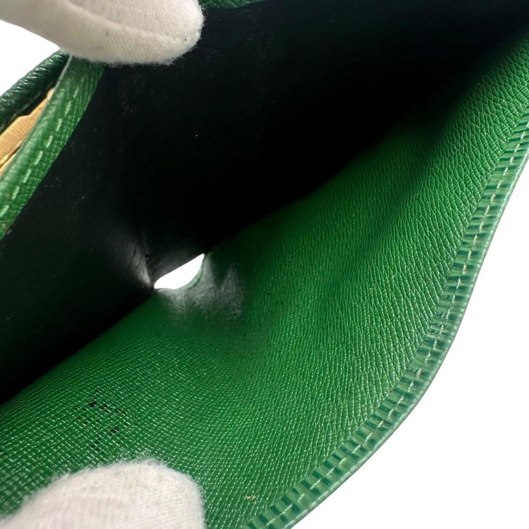 【極美品】ルイヴィトン エピ 緑 ポルトフォイユ ヴィエノワ がま口財布