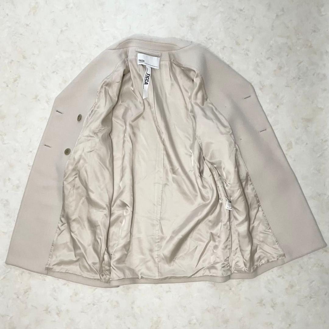 ticca テントコート アイボリー 　チェスターコート　オーバーサイズ