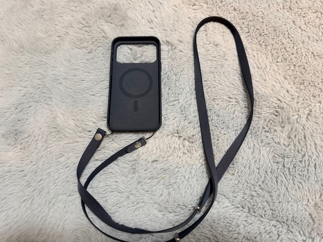 iPhone17promax 純正テックウーブンケースブルー