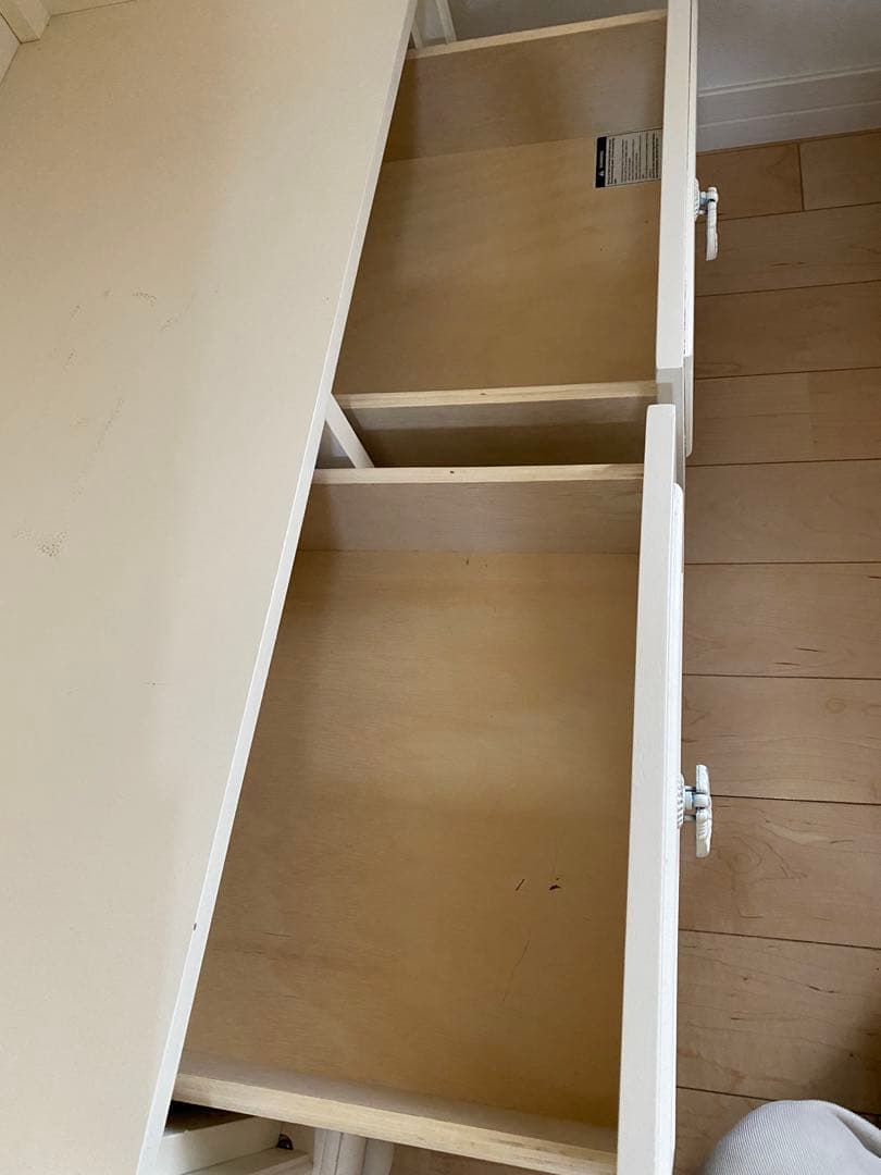 yomogiアイボリーロマンティック木製シェルフ