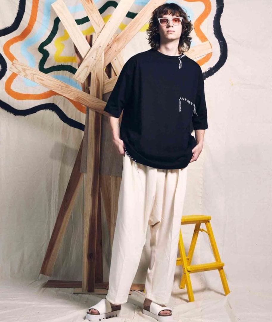 メゾンスペシャル ツイミーツイル 2タック サルエルパンツ