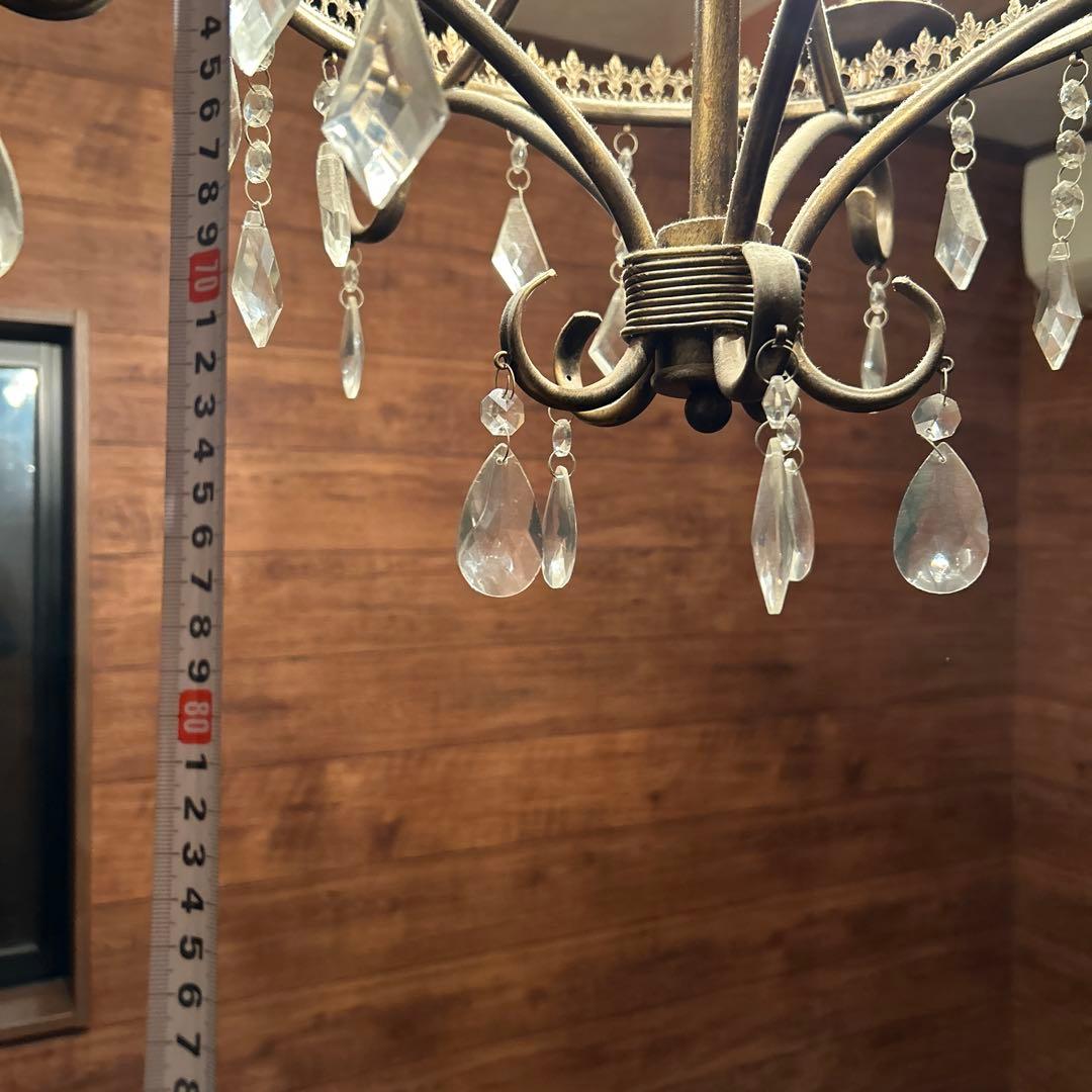 最終値下げ。クラシックシャンデリア 6灯 ダークブラウン