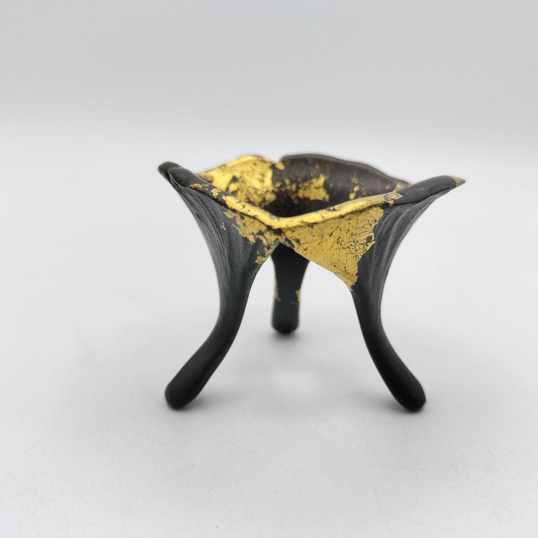 927 蓋置　鵬雲斎好　銀杏蓋置　13代　宮崎寒雉　木箱入