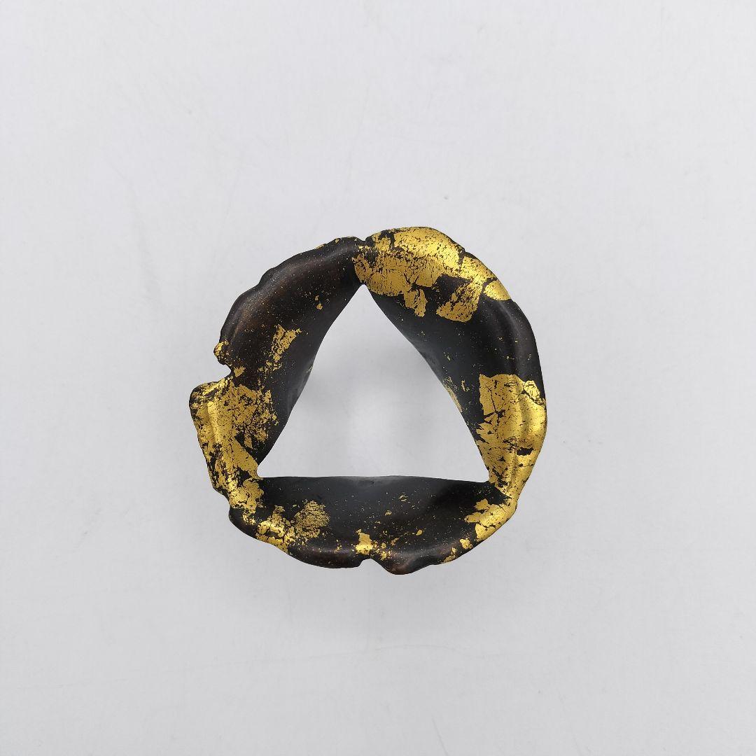 927 蓋置　鵬雲斎好　銀杏蓋置　13代　宮崎寒雉　木箱入