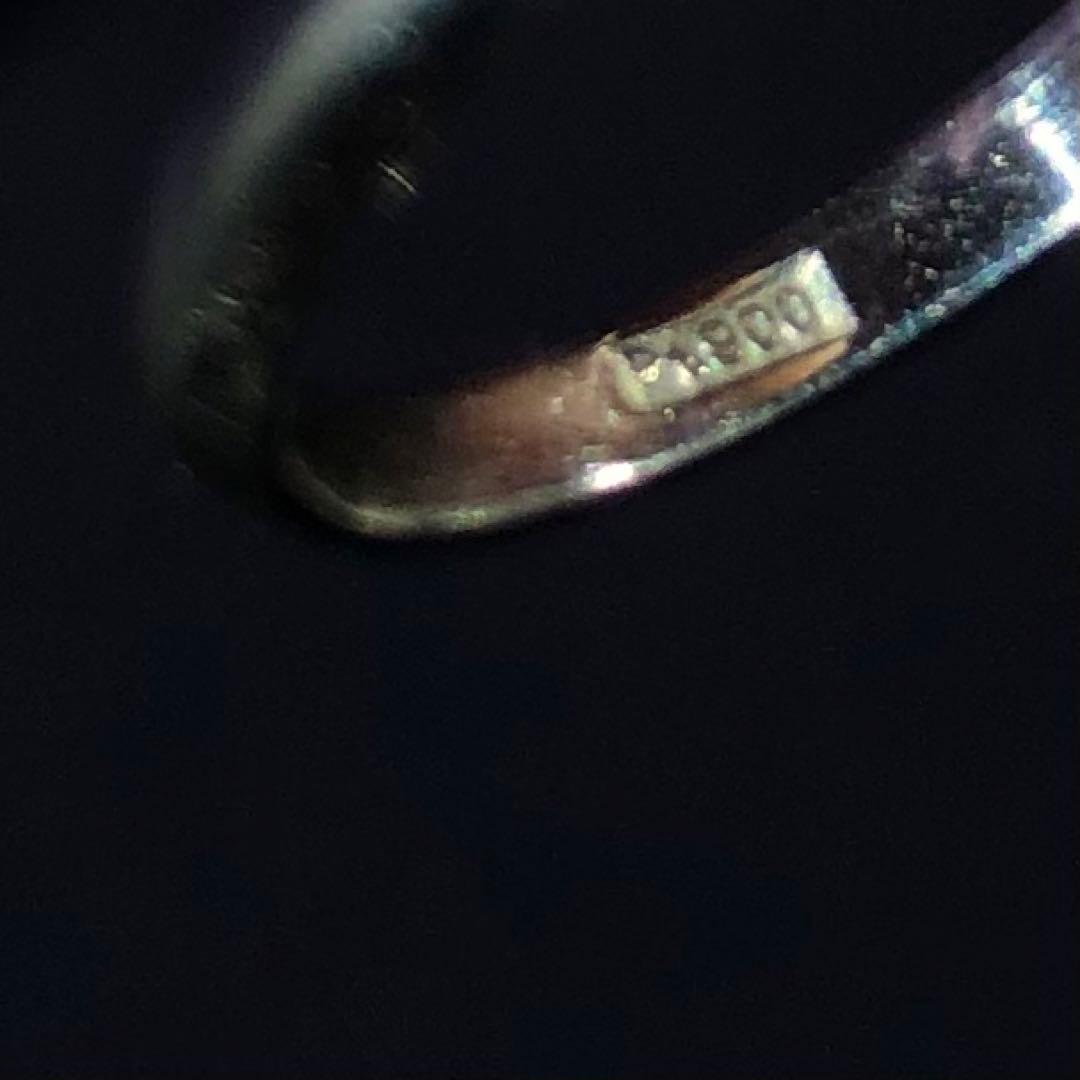 Pt900 パール 真珠 ダイヤモンド リング 指輪 9号 生前整理 プラチナ