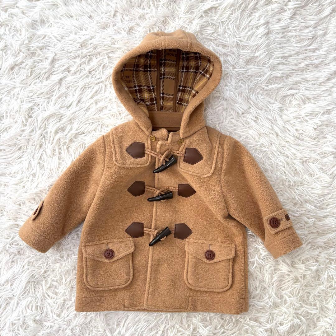 現行 ミキハウス ダッフルコート ブラウン サイズ80