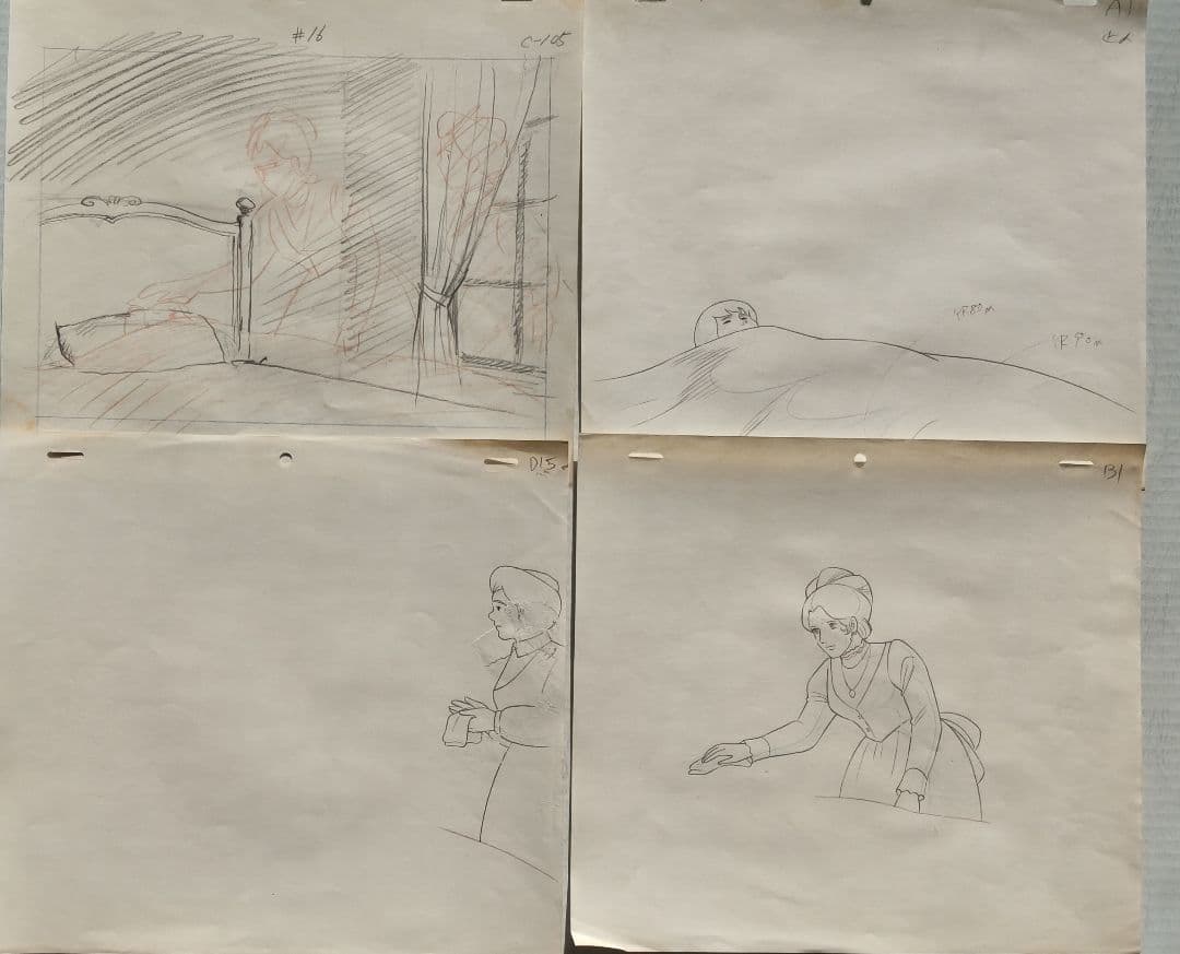 家なき子　セル画、背景、動画