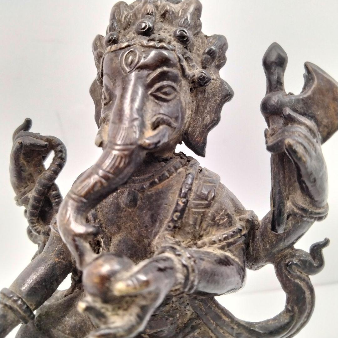 Ｍ165-3 時代古銅仏 歓喜天 ガネーシャ チベット仏　仏教美術