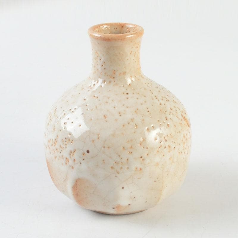 北大路魯山人作　志野焼　徳利　酒器　竹腰長生極め箱　V　9610