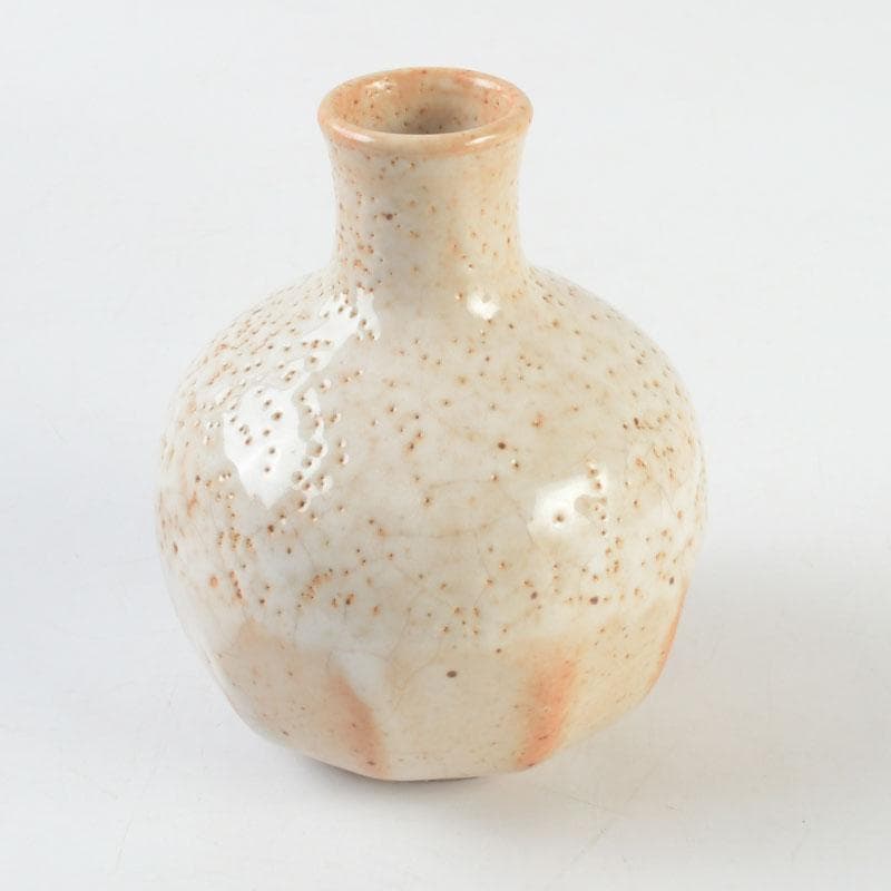 北大路魯山人作　志野焼　徳利　酒器　竹腰長生極め箱　V　9610