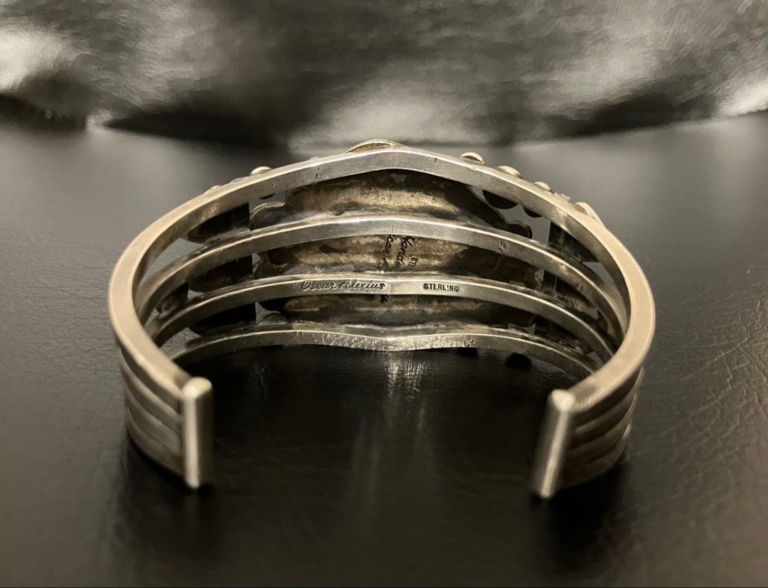 最終値下げNAVAJOナバホOscar Alexiusナゲットターコイズバングル