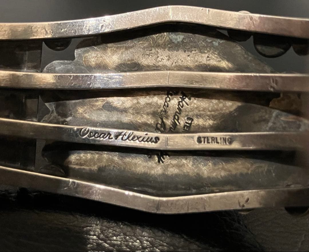 最終値下げNAVAJOナバホOscar Alexiusナゲットターコイズバングル