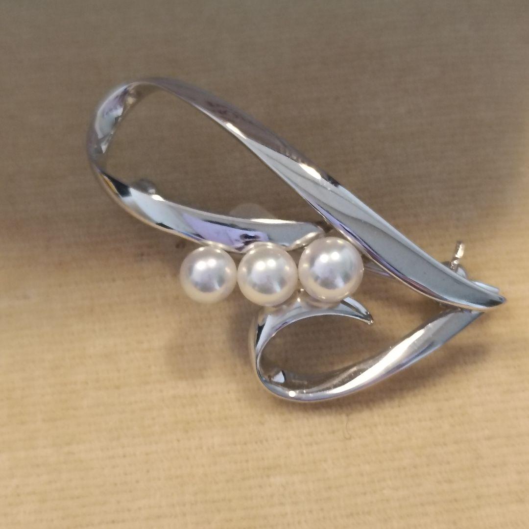 ミキモト　ブローチ　3P 　ベビーパール　925刻印 付属品なし
