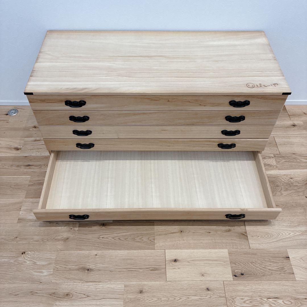 【美品】総桐箪笥 防湿・防虫 和モダン 収納 レトロ タンス 5段 家具 大容量