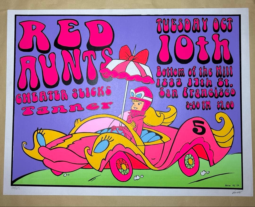 KOZIK RED AUNTS シルクスクリーンポスター