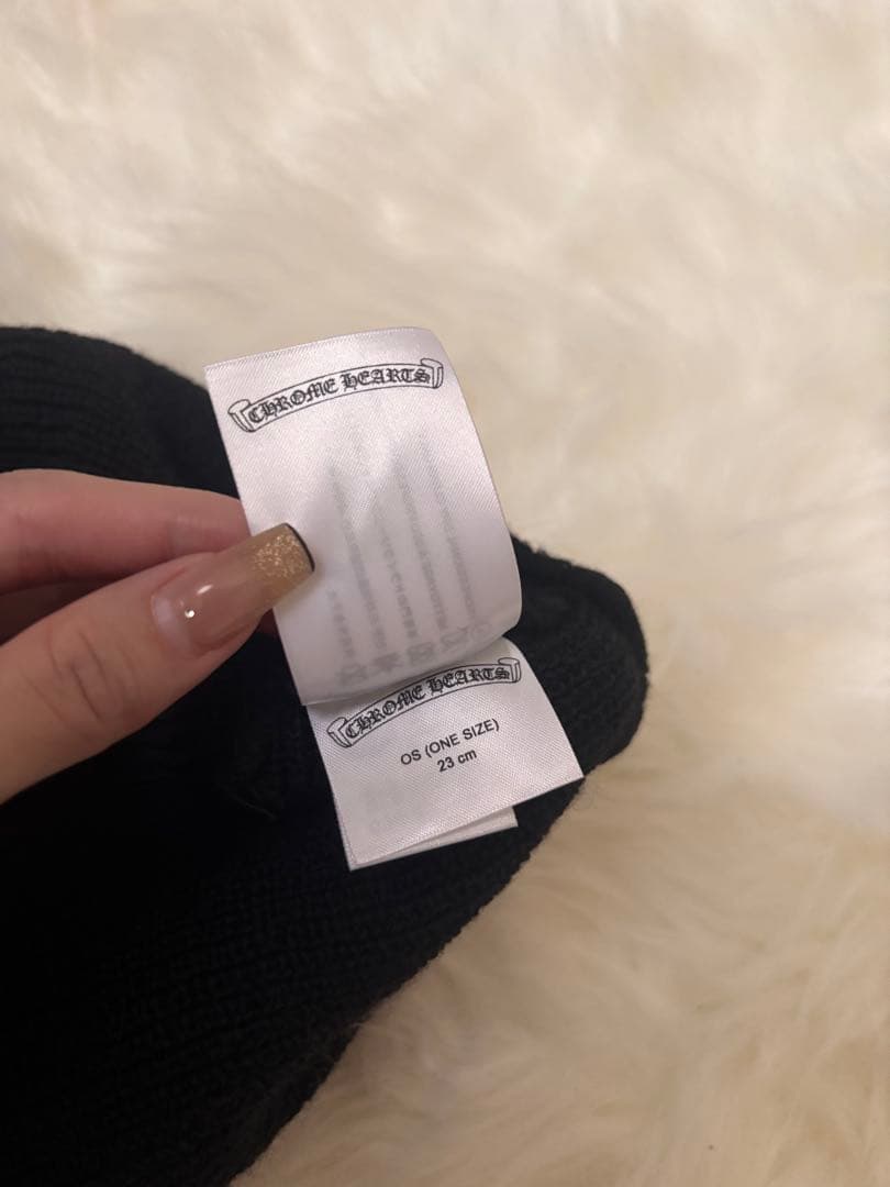 クロムハーツ　クロス　黒　ニット帽