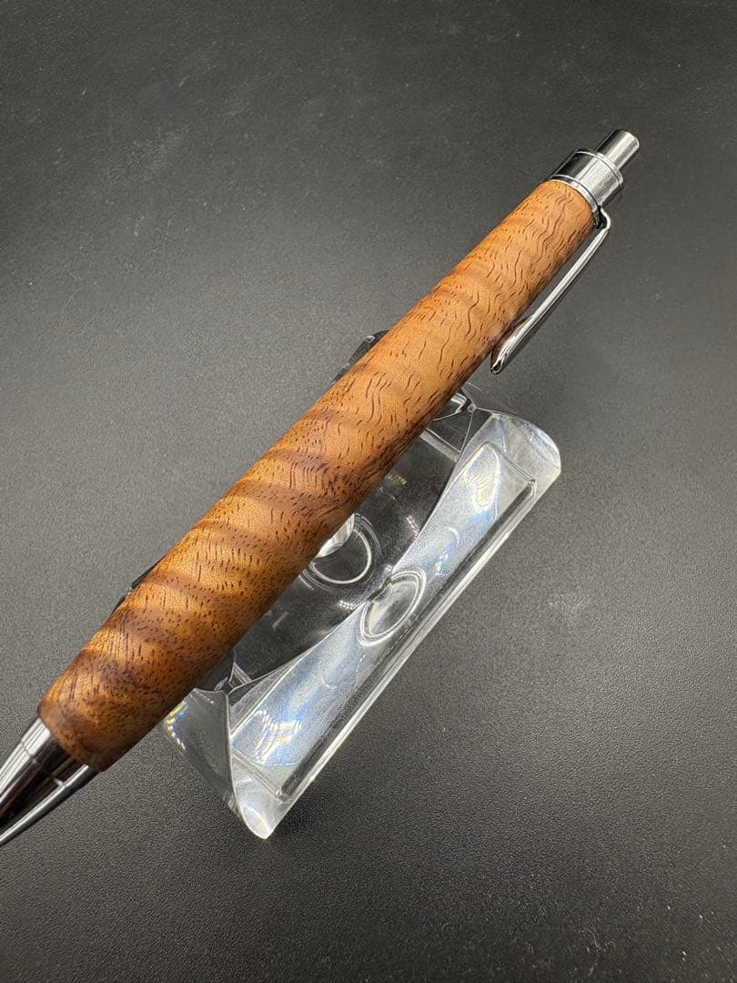 482極上　ハワイアンカーリーコア　木軸シャーペン　ボールペン