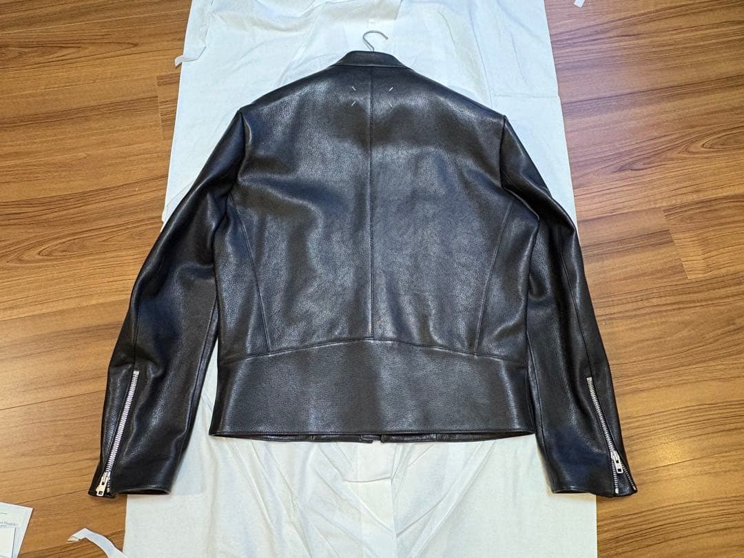 メゾンマルタンマルジェラ 定番八の字5zipシングルライダース