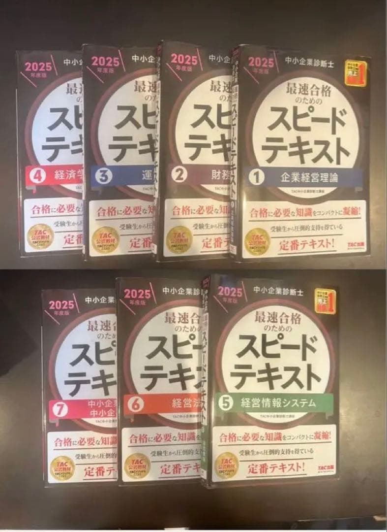 【中小企業診断士 最速合格のためのスピードテキスト 2025年度版】全巻セット
