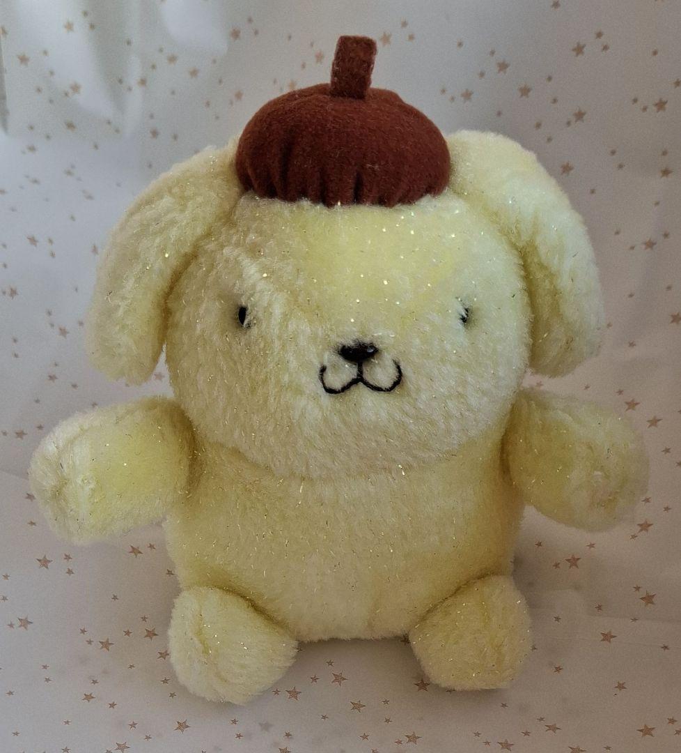 【激レア】ポムポムプリン ぬいぐるみ 初期 サンリオ ラメ入りタグ付き平成レトロ