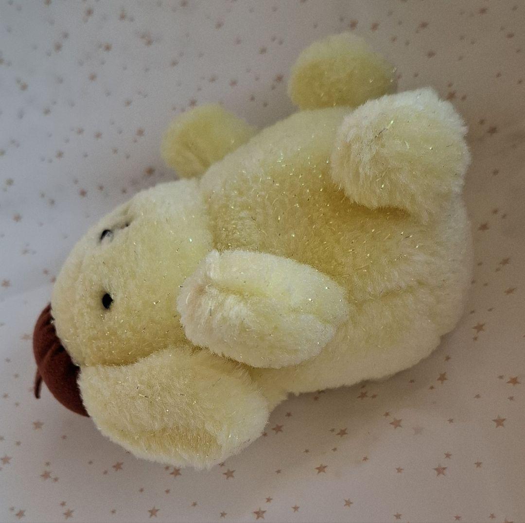 【激レア】ポムポムプリン ぬいぐるみ 初期 サンリオ ラメ入りタグ付き平成レトロ