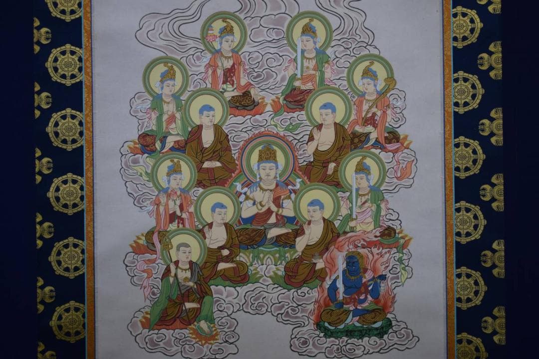 真作/伊予府中十三石佛霊場　伊予府中十三石仏霊場/布袋屋掛軸HE-376