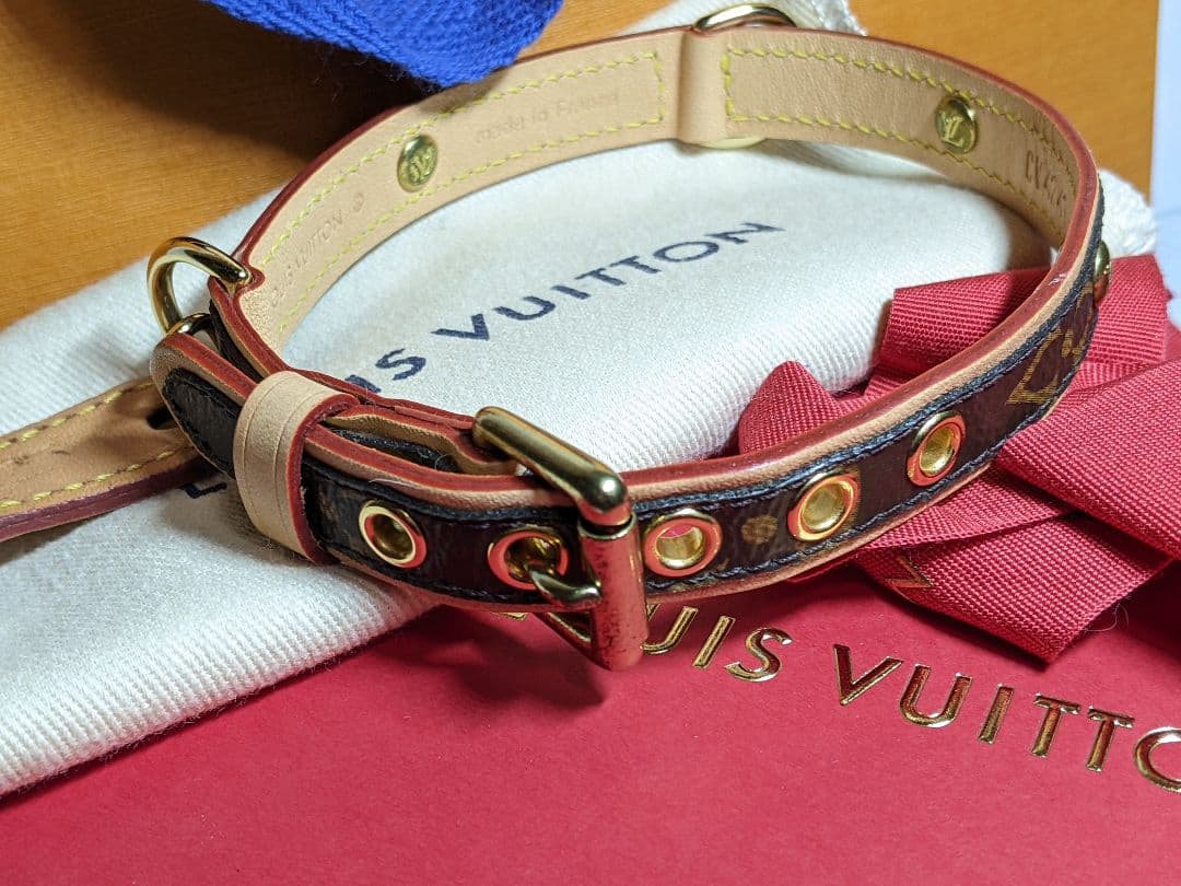 美品 LOUIS VUITTON ルイヴィトン モノグラム ドッグカラー 首輪