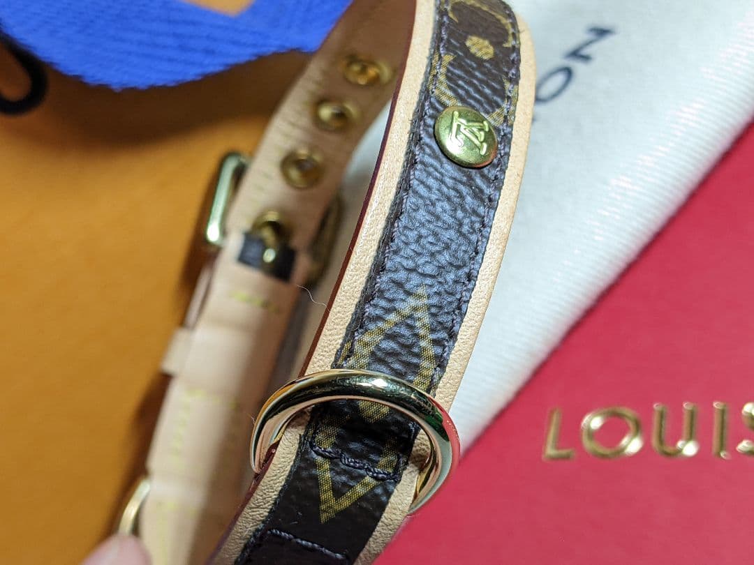 美品 LOUIS VUITTON ルイヴィトン モノグラム ドッグカラー 首輪