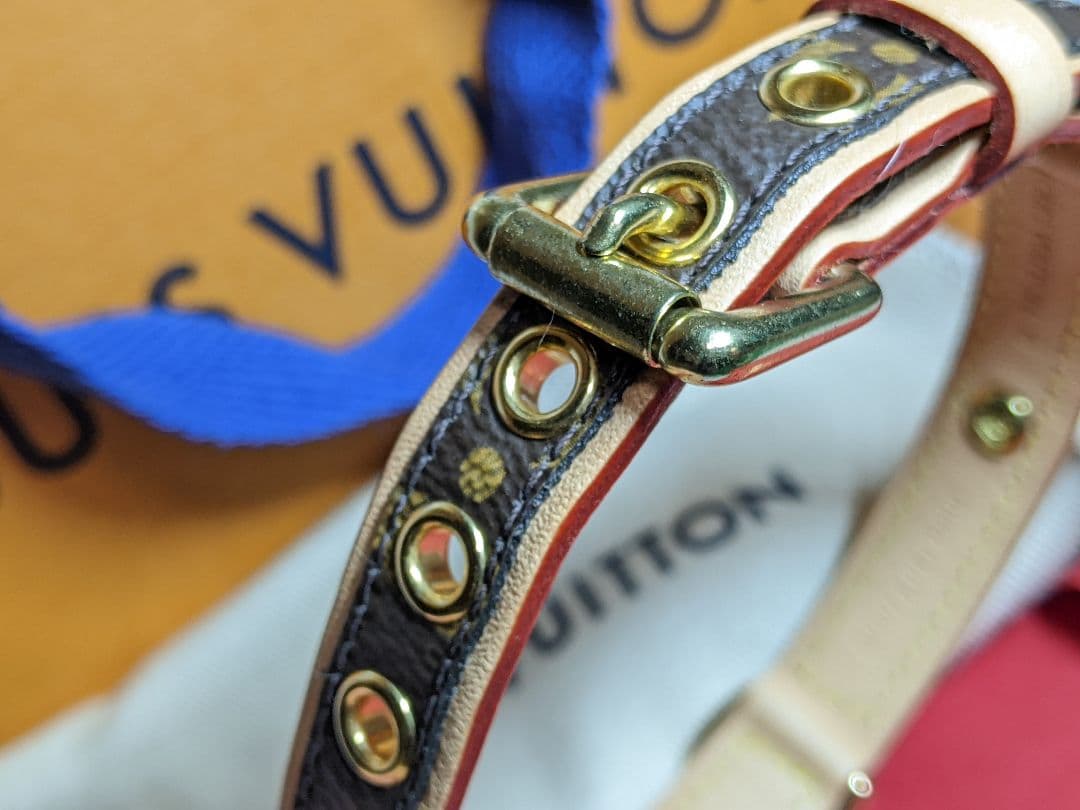 美品 LOUIS VUITTON ルイヴィトン モノグラム ドッグカラー 首輪