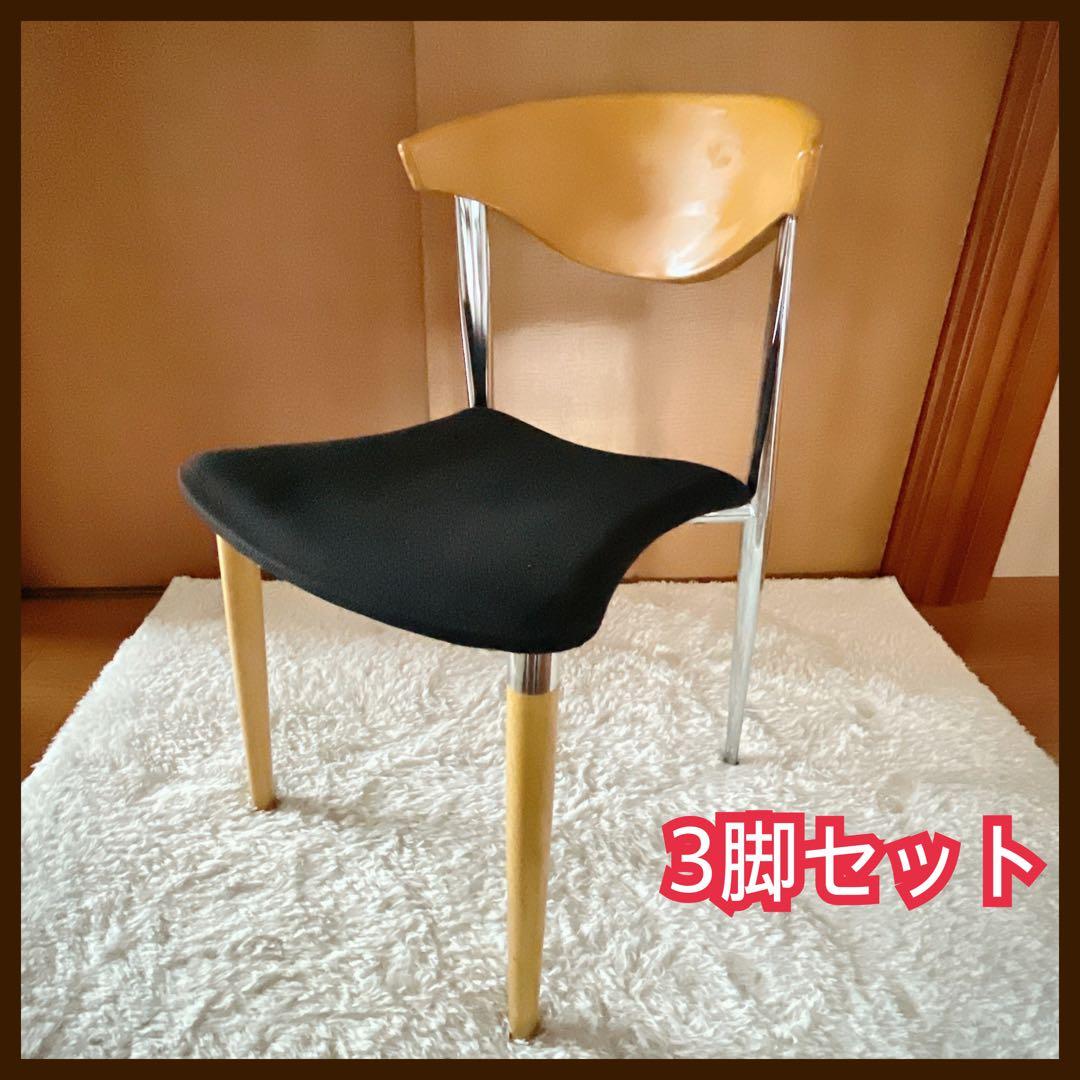 ヨヨヨ様リクエスト品】3脚セット】北欧 無垢材 ダイニング オフィス チェア