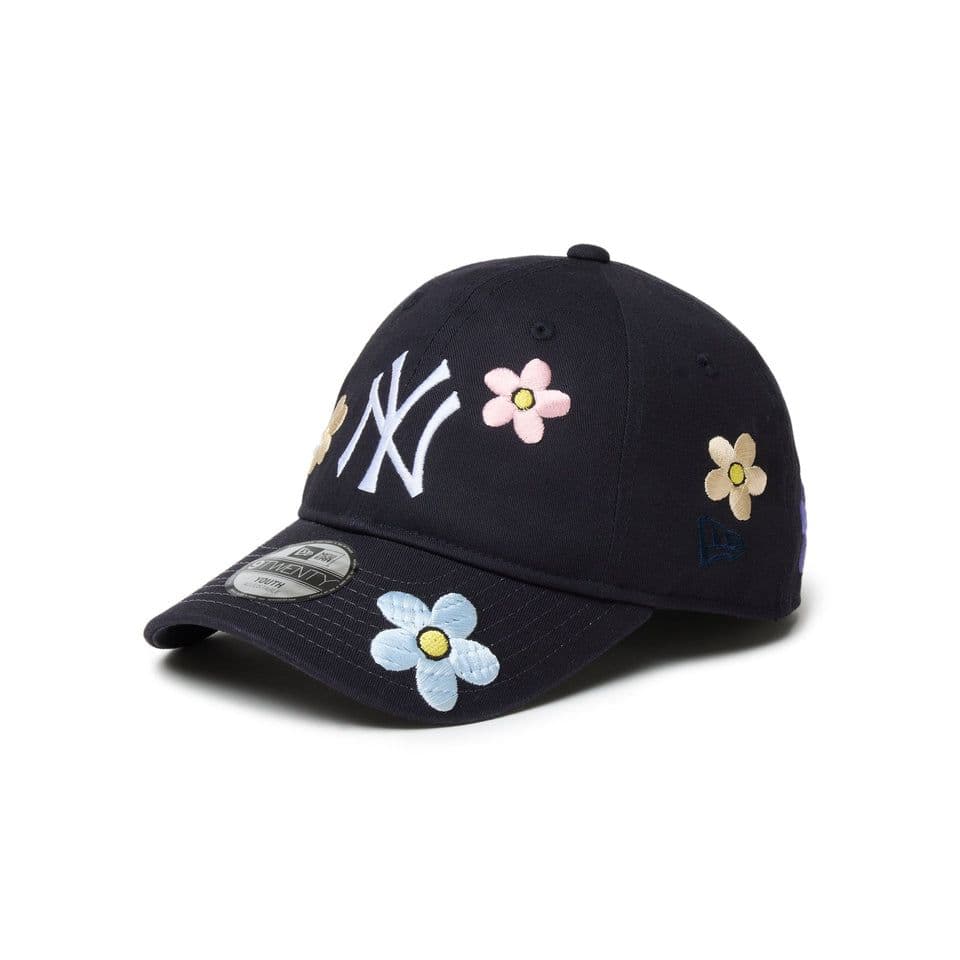 MLB Flower Embroidery ニューヨーク・ヤンキース ネイビー