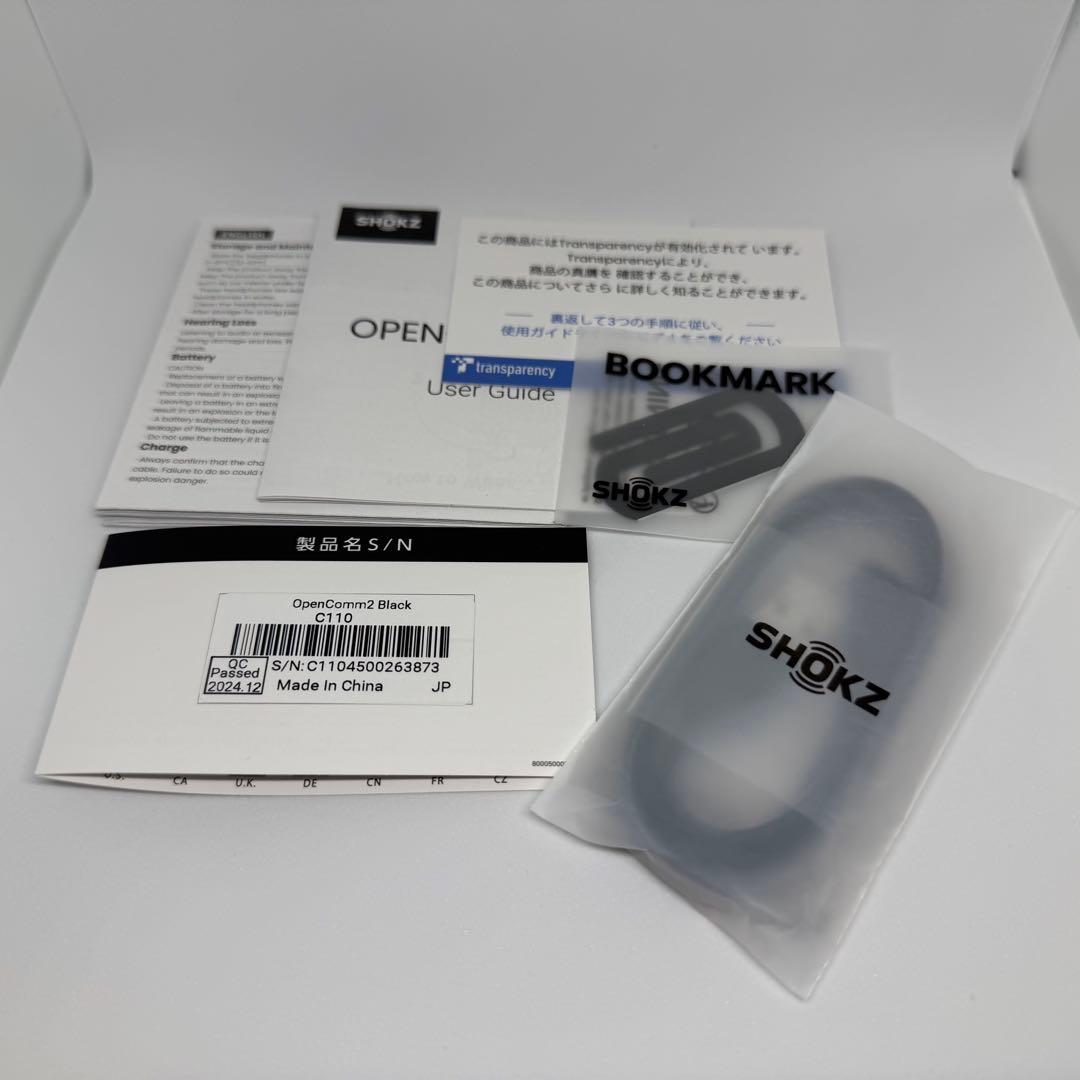 K*T様 Shokz OpenComm2 Black 保証期間内 骨伝導ヘッドセ