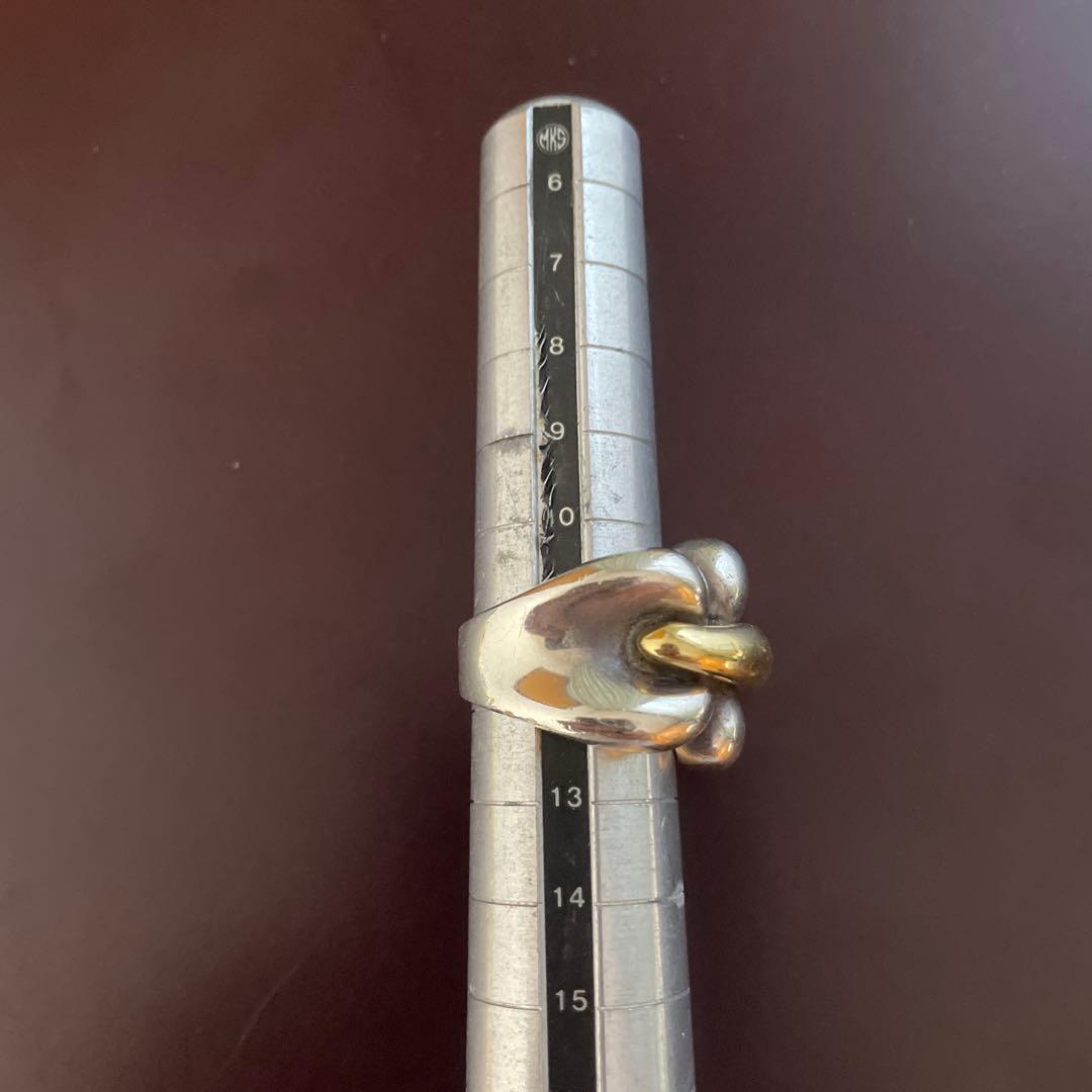 シルバーゴールドリング　ジョージジェンセン　ミナス