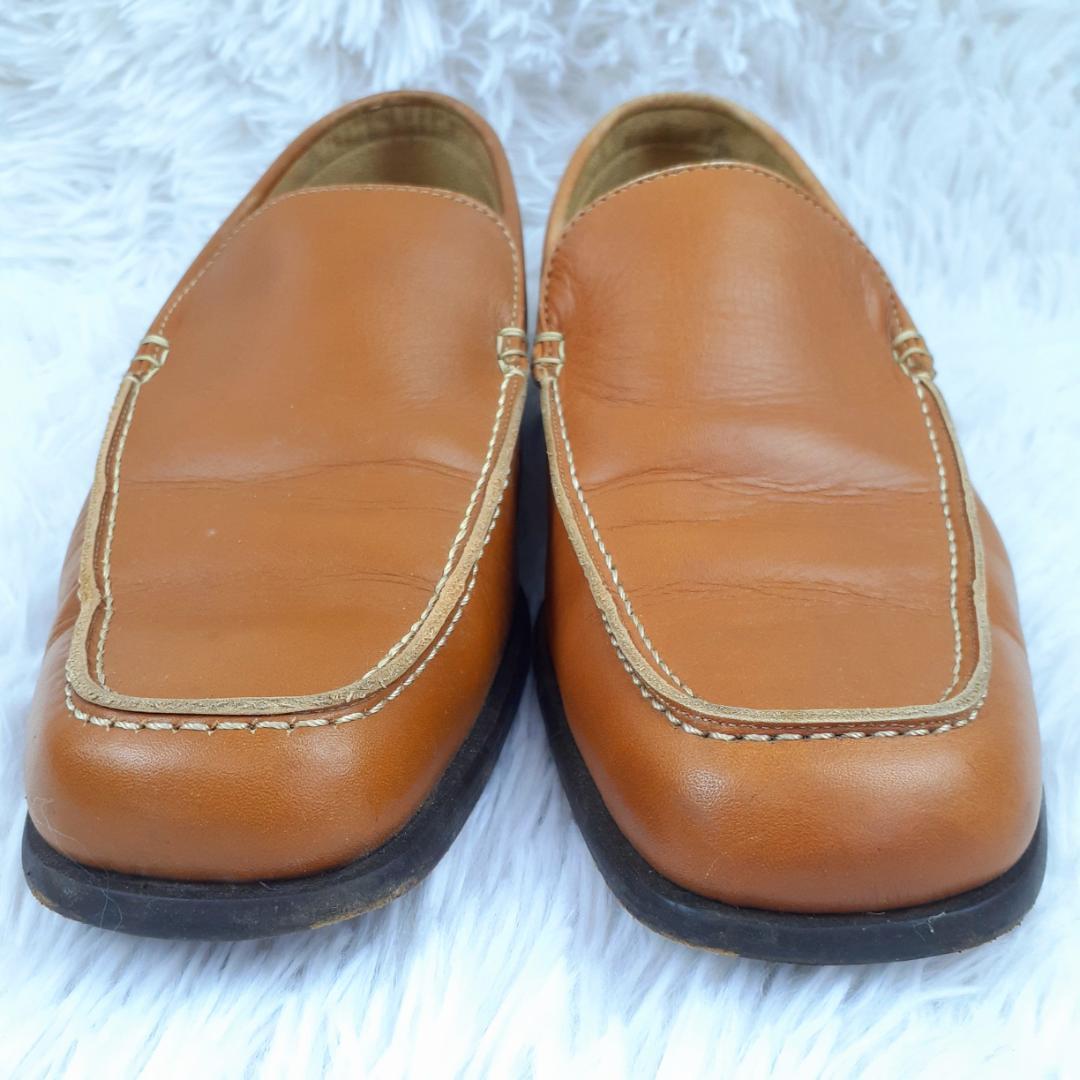 美品 25㎝◎BURBERRY バーバリー 革靴 モカシン スリッポン 箱付き