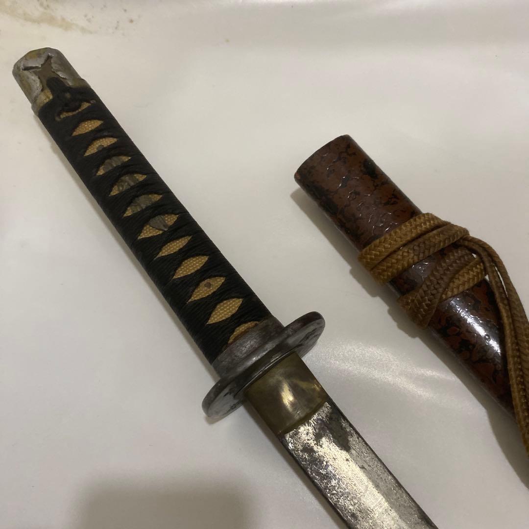 映画プロップ　実物　竹光　昭和レトロ　古美術　長ドス脇差　模造刀　木製　コスプレ