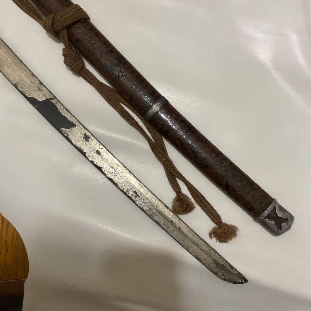 映画プロップ　実物　竹光　昭和レトロ　古美術　長ドス脇差　模造刀　木製　コスプレ