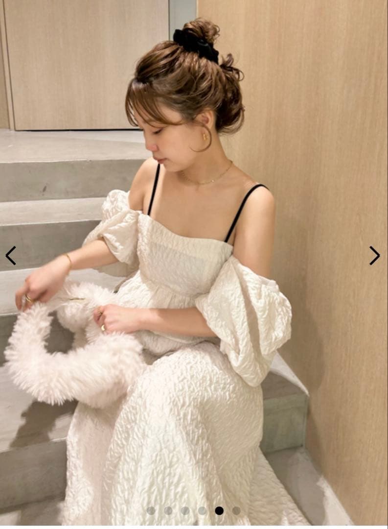 【❤︎】LILY BROWN 2WAYペプラムジャガードワンピース