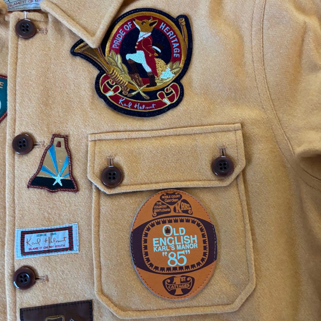 Karl Helmut カールヘルム ワッペンジャケット L マスタード