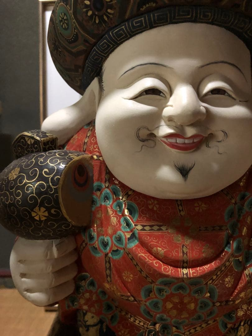 大黒天様　木箱付き　36㎝