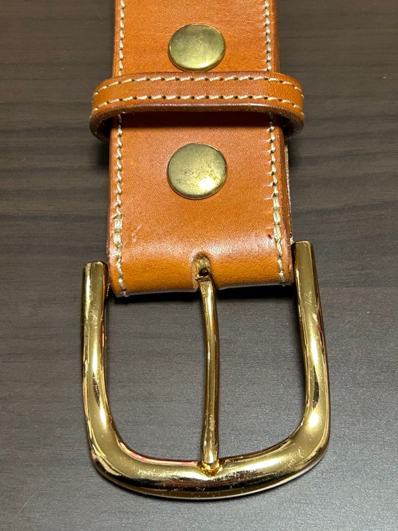 〈美品〉VOLK V-9 LEATHER BELT ブラウン