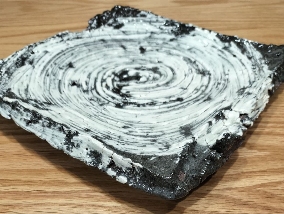 【唐津焼中川自然坊窯】刷毛目唐津四方もち上げ皿