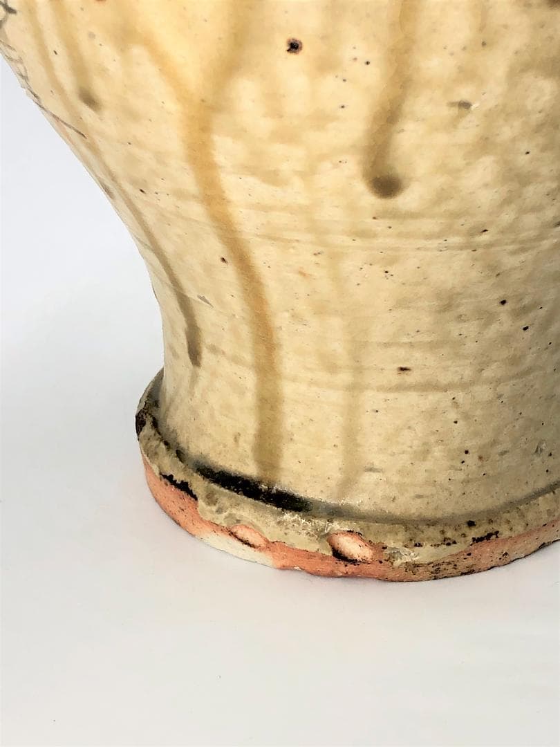 【 瀬戸陶匠 八代 加藤宇助 作 】 古瀬戸 永仁銘瓶子 共箱入り