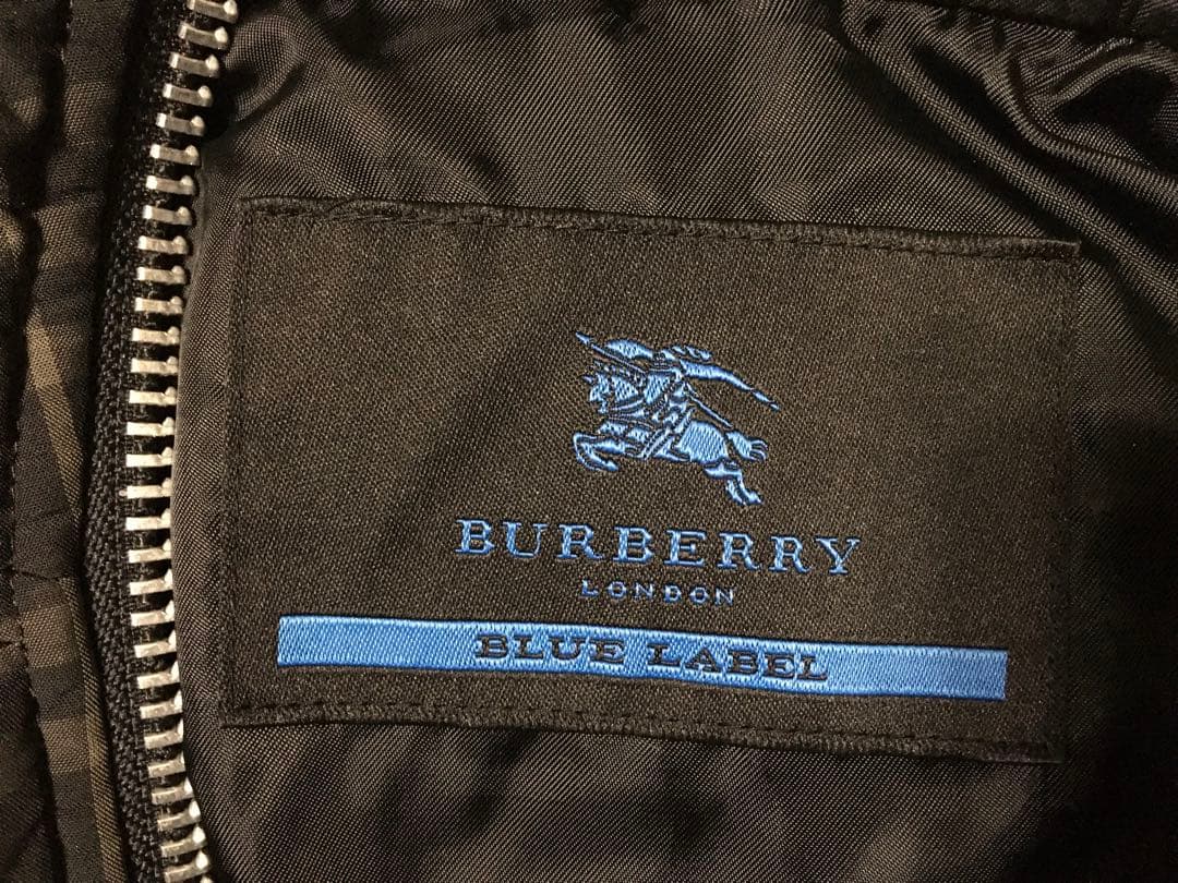 BURBERRY BLUE LABEL チェック柄ロングコートL 美品