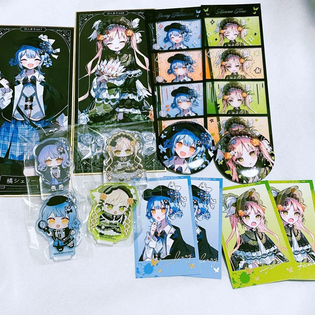 魔法少女ノ魔女裁判　トレカ　色紙　缶バッジ　しおり　橘シェリー　遠野ハンナ