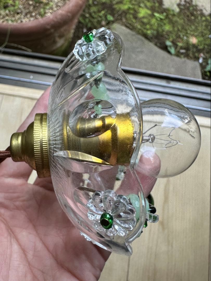 ＊ひーこページになります＊② 『グリーンムラーノガラスのミニシャンデリア』