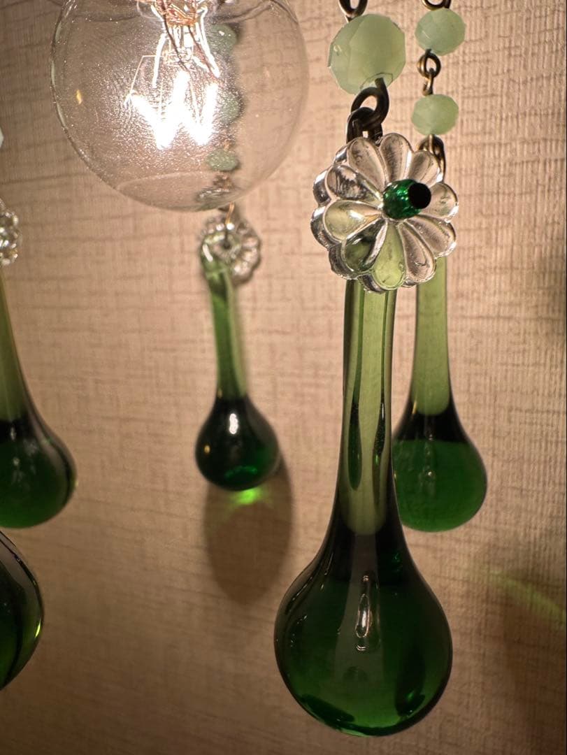 ＊ひーこページになります＊② 『グリーンムラーノガラスのミニシャンデリア』