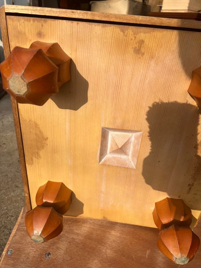 日向特製蛤碁石32号　那智黒石 栗碁笥 特大碁石 木箱付き