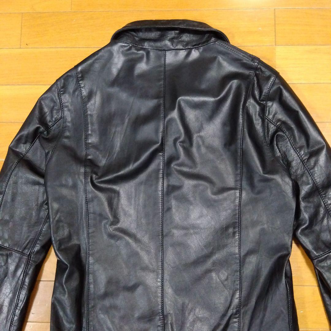 【極美品‼️】shama 牛革 レザーシングルライダースジャケット 42サイズ
